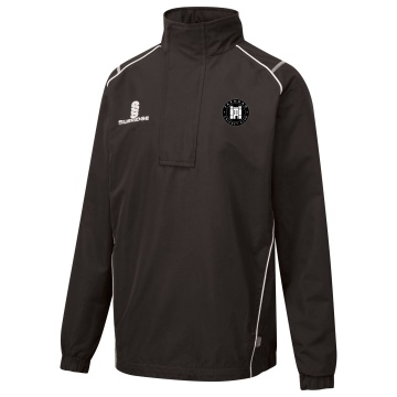 Dual Curve 1/4 Zip Rain Jacket : Black