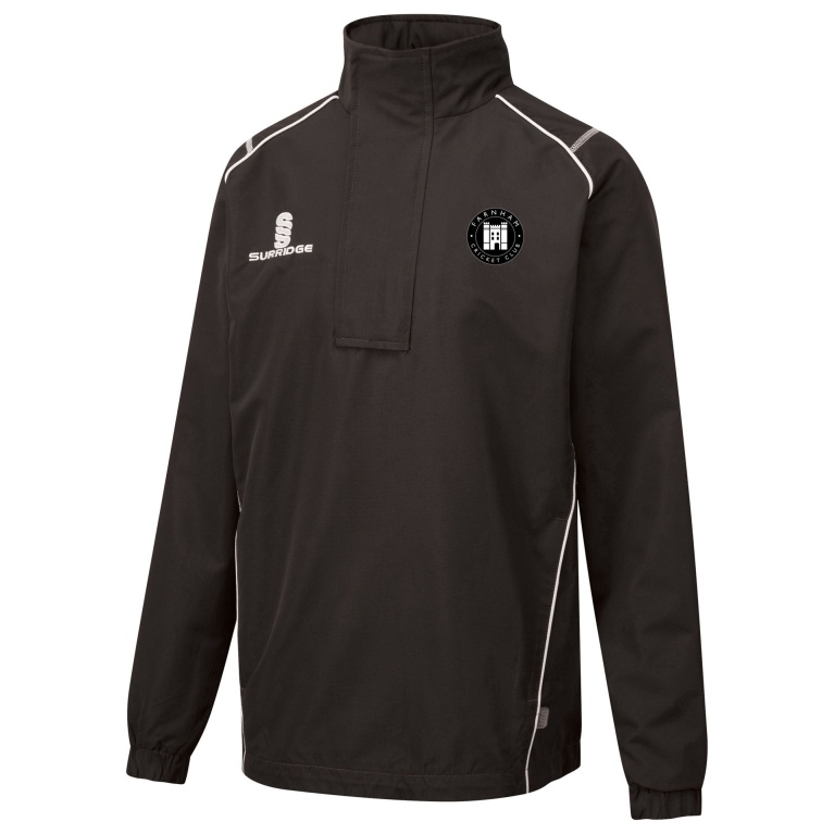 Dual Curve 1/4 Zip Rain Jacket : Black
